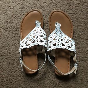 White sandals